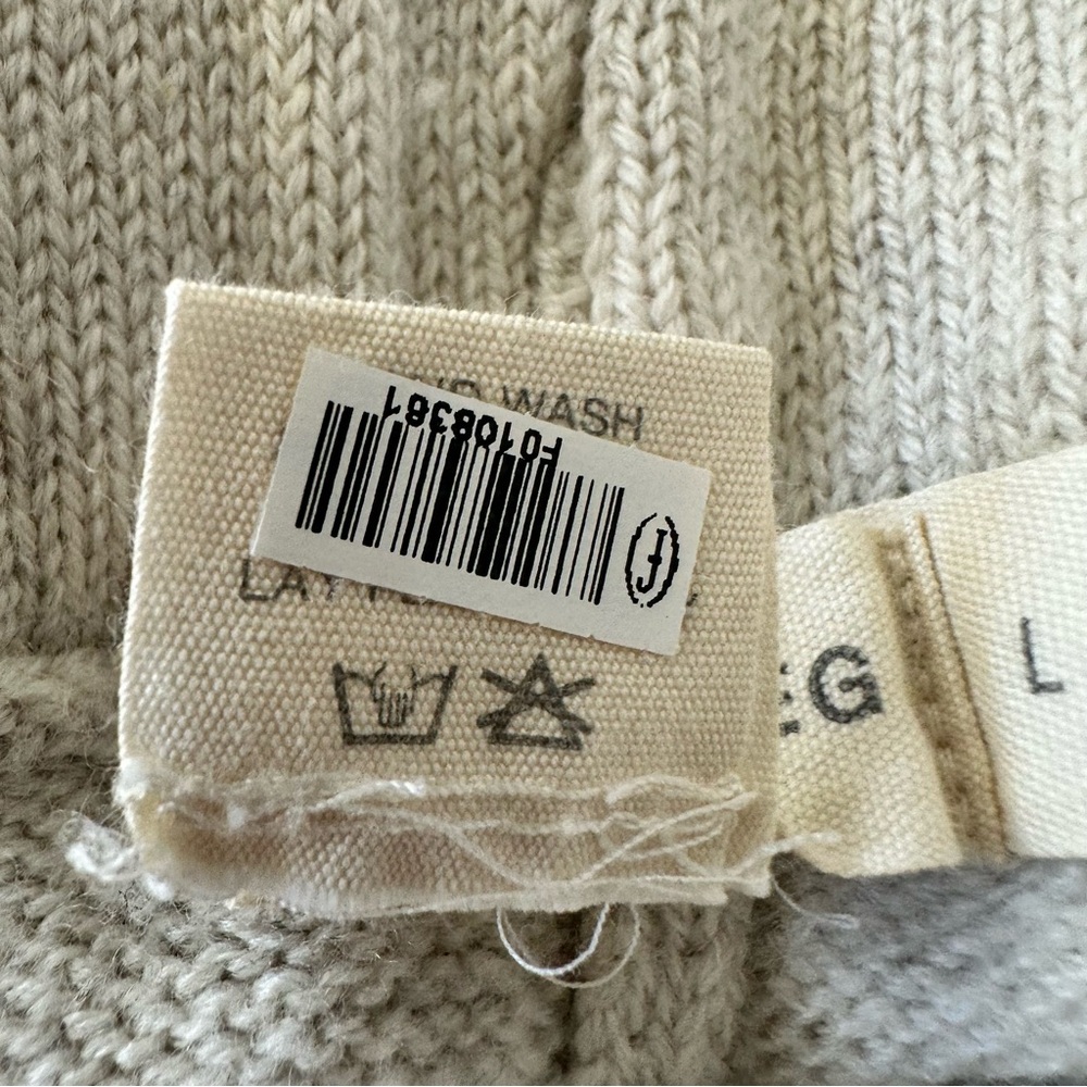 Micaela Greg Wool Tapered Sweatpants Size Large Cream - Picture 5 of 11